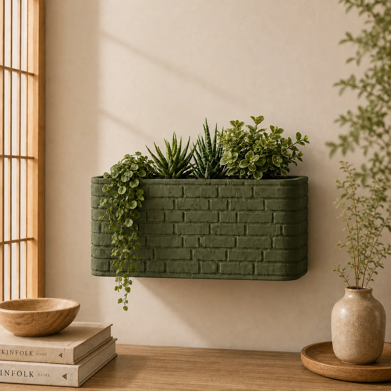 Bricks Wall Planter