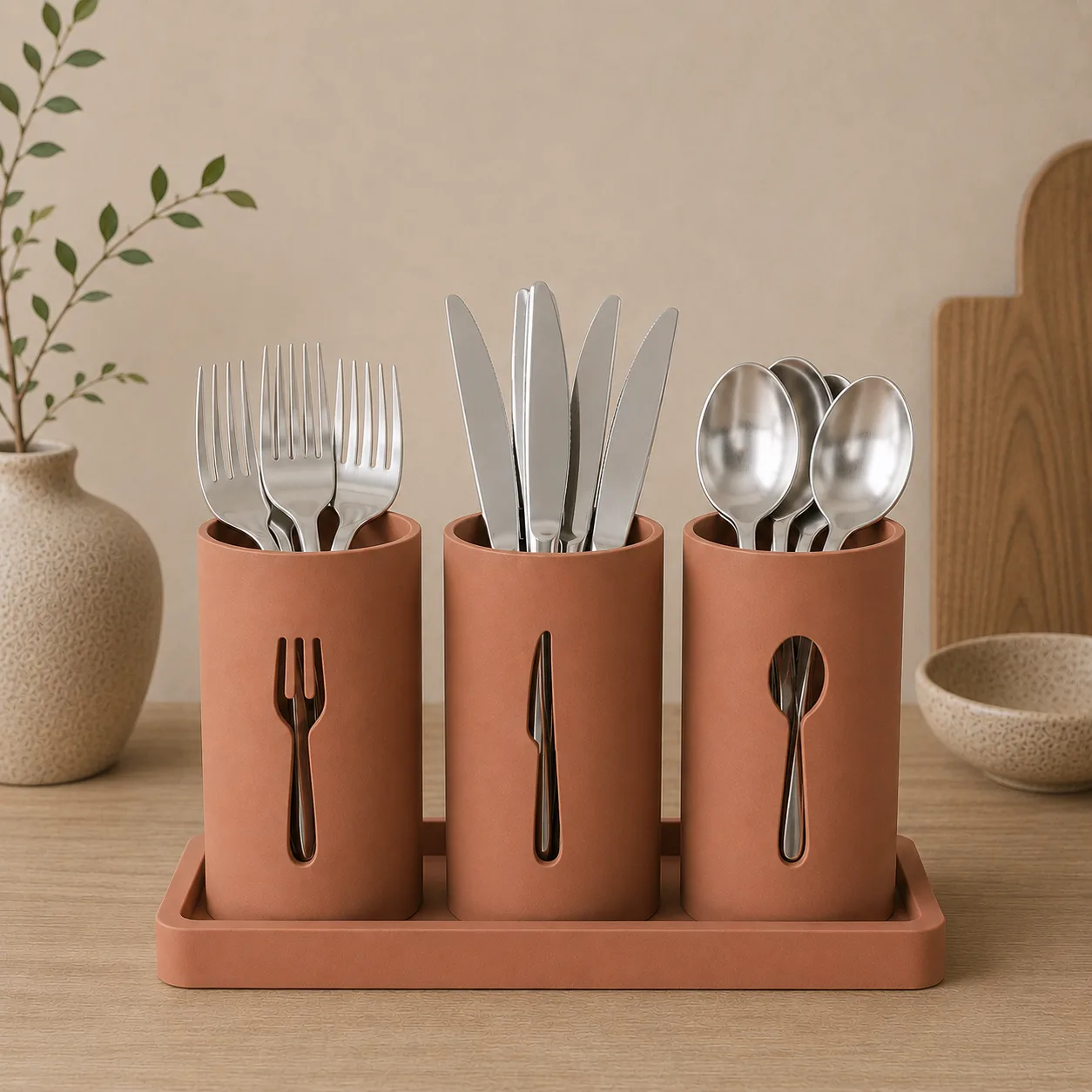 Modern Tabletop Cutlery Holder